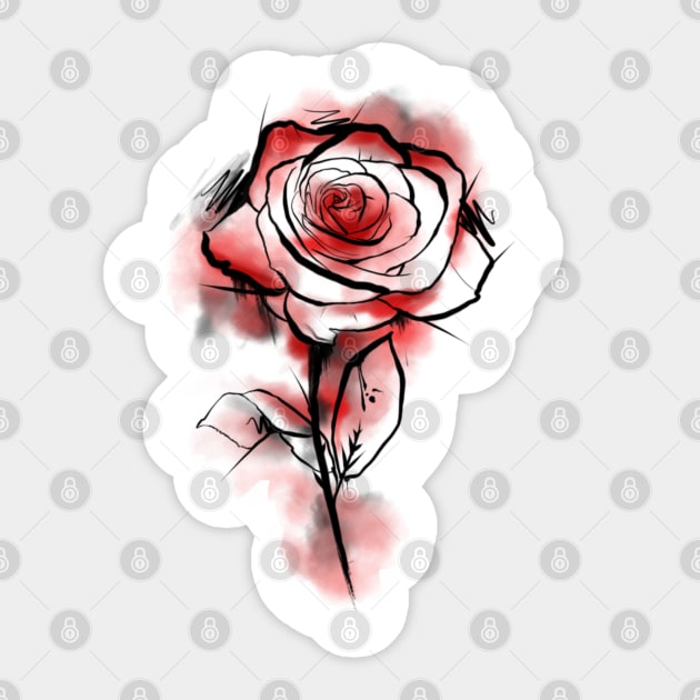 WaterColour Rose Sticker by Wave10